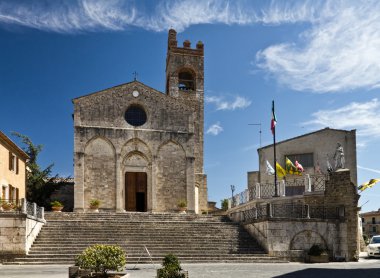 The church of Saint Agatha in Asciano clipart