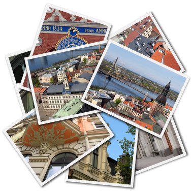 Riga postcards clipart