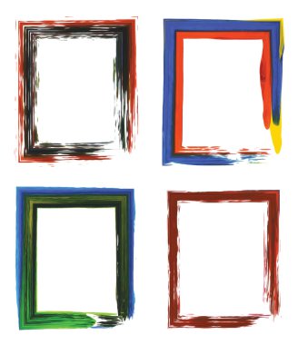 Painted portrait frames clipart