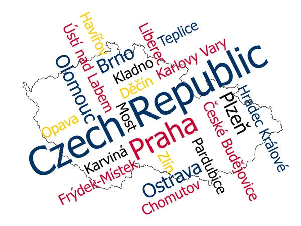 stock vector Czech map and cities