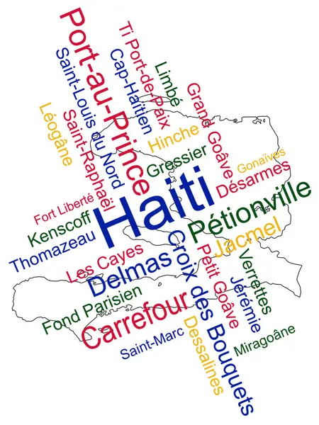 stock vector Haiti Map and Cities