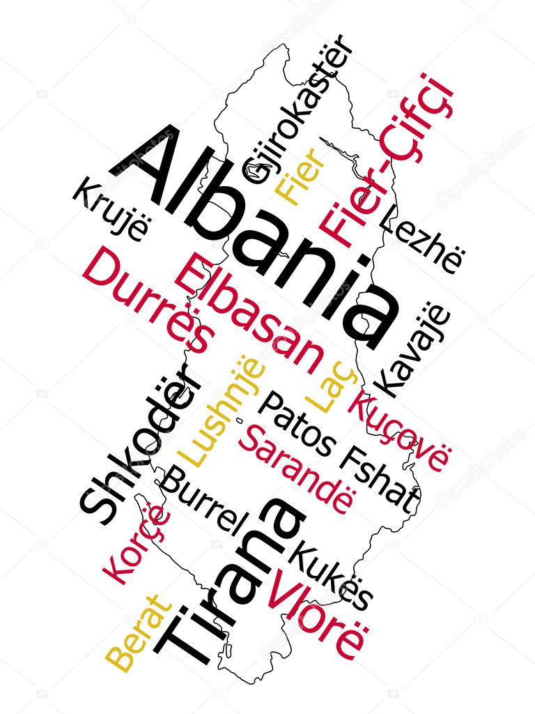 Albania map and cities