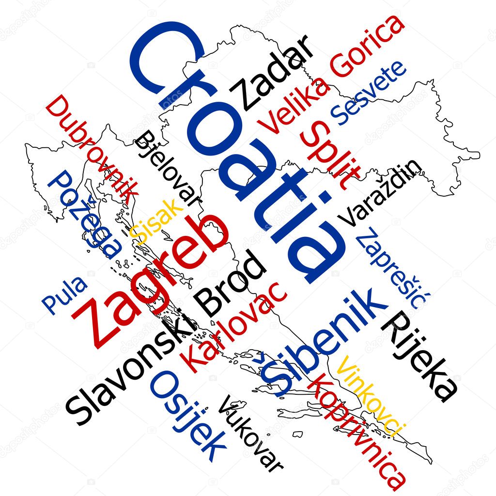 Croatia map and cities
