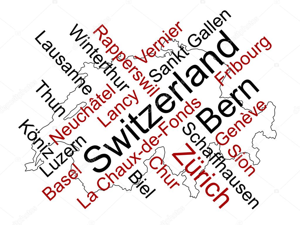 Switzerland map and cities