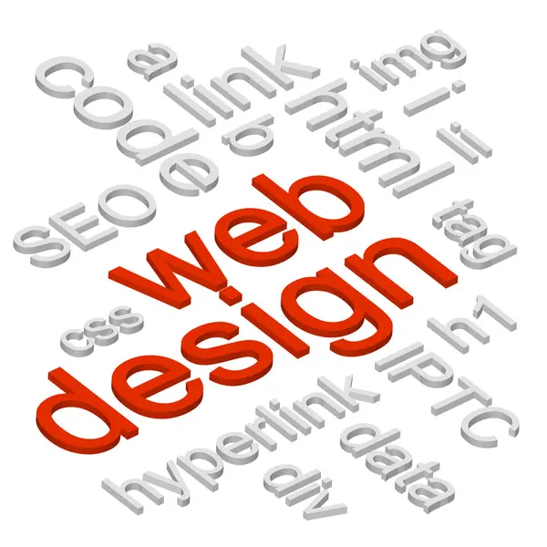 Web ontwerp 3d — Stockvector