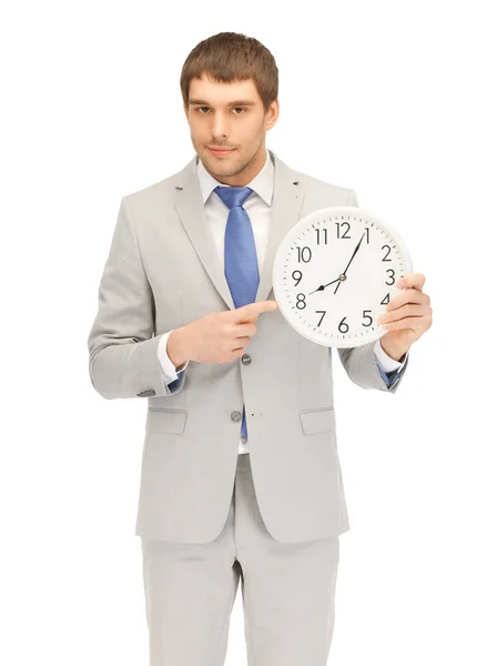Muž s hodinami — Stock fotografie