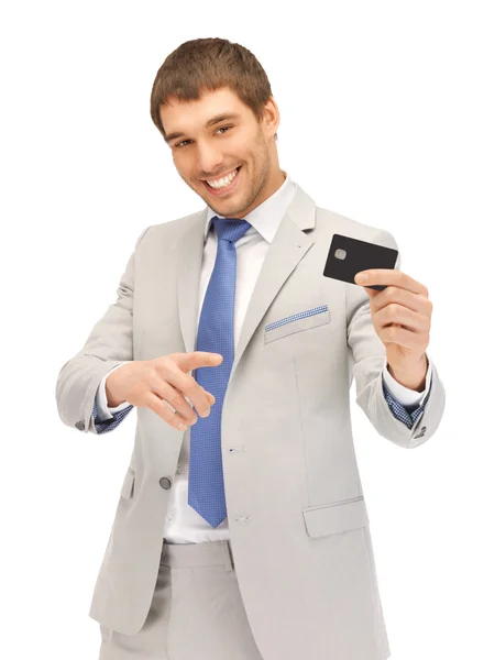 Üzletember, a hitelkártya — Stock Fotó