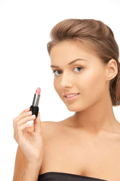 Beautiful woman with lipstick Royalty Free Stock Photos