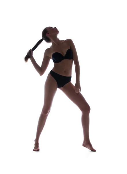 Sportliche Frau im Bikini — Stockfoto