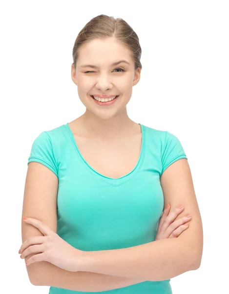 Augenzwinkerndes Teenager-Mädchen — Stockfoto
