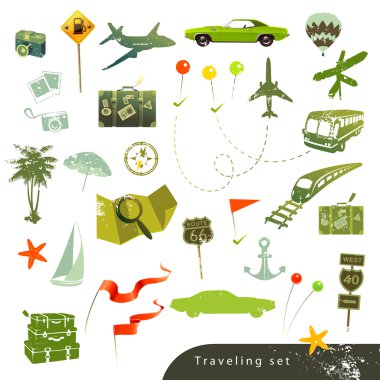 Traveling set. clipart