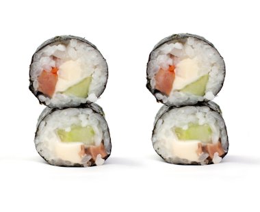 somon ve california Maki sushi rulo peynir