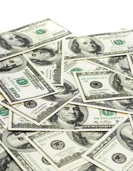 Stack of one hundred dollar bills U.S. — Stock Photo, Image
