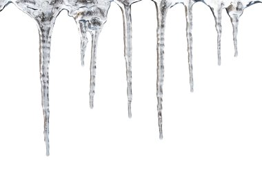 Icicles. Isolated with clipping path clipart