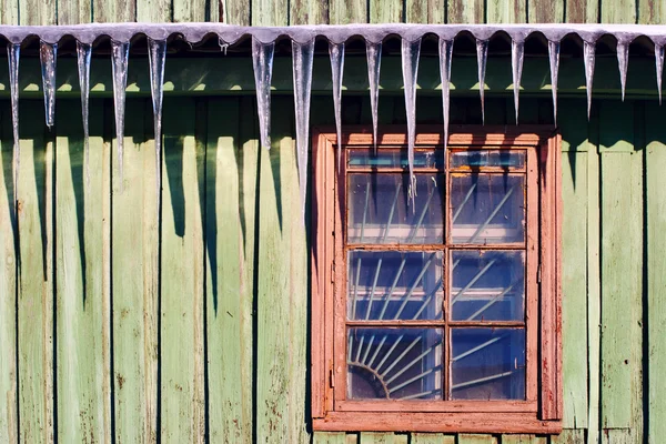 Icicles which are hanging down — Stock Photo, Image