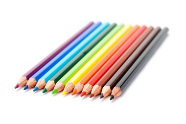 renk kalem serisi beyaz zemin üzerine