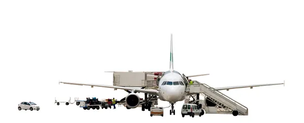 Manutenzione di aeromobili in aeroporto — Foto Stock