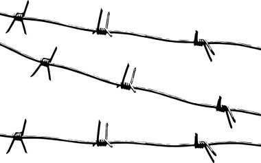 Barbed wire pattern vector. clipart