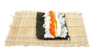 Rolling sushi maki clipart