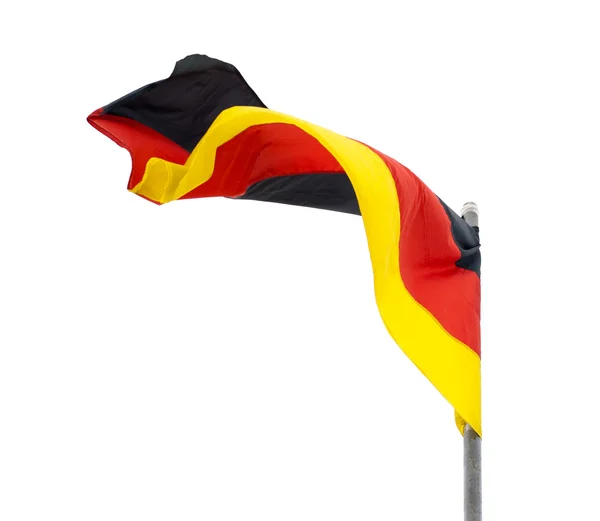 Flag of Germany, fluttered in the wind. — Stock Photo, Image