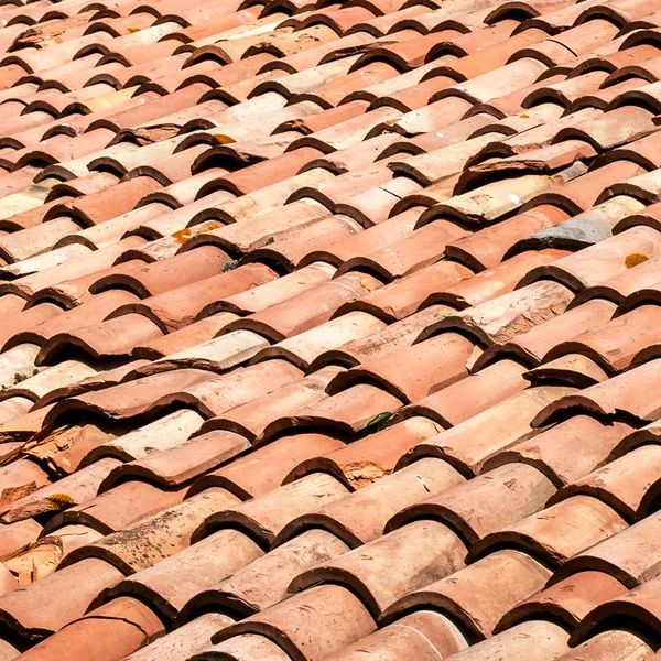 stock image Tiles on old castle roof