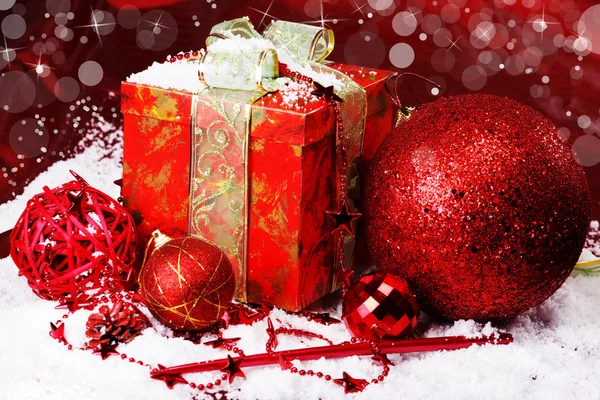 Vánoční dárek a doplňky — Stock fotografie