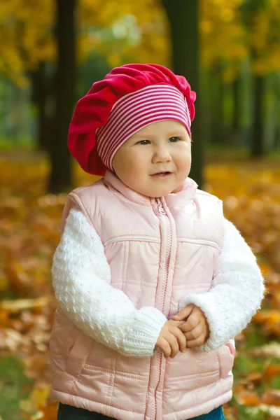 Μικρό παιδί φθινόπωρο — Φωτογραφία Αρχείου