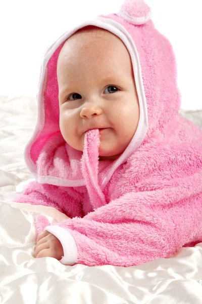 Baby in pink — Stock Photo, Image