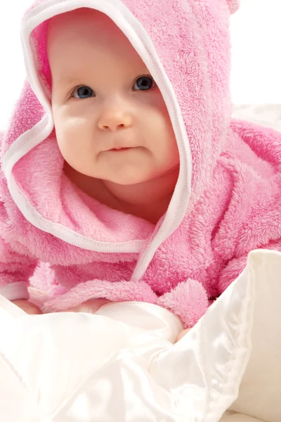 Bebé en rosa — Foto de Stock