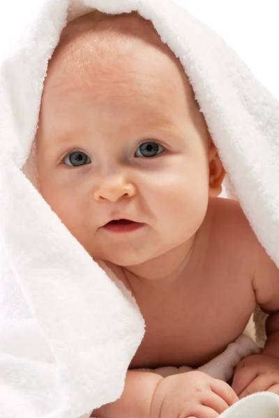宝宝用毛巾盖 — 图库照片