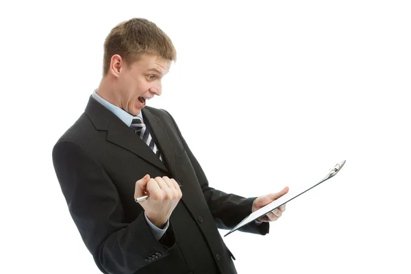 Excited shouting man — Stock Photo, Image