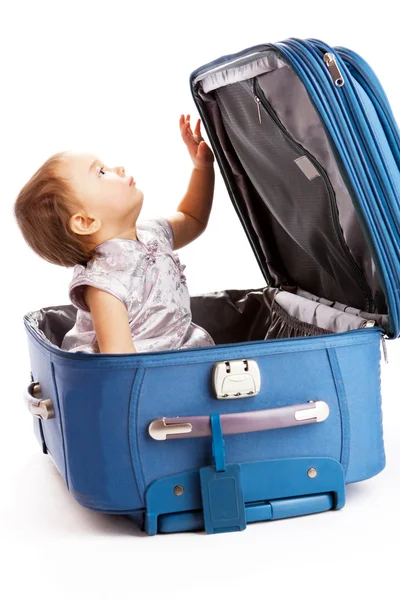 Baby in suitcase — Stock Photo, Image