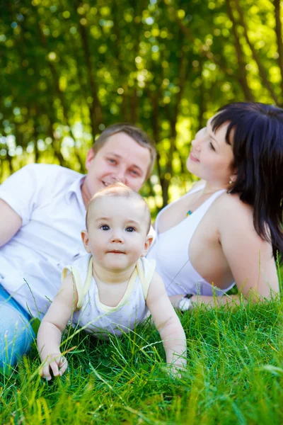아기와 그의 부모 — 스톡 사진