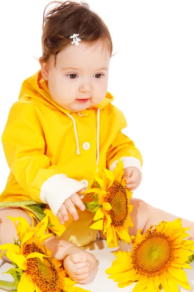 Slunečnice dítě — Stock fotografie