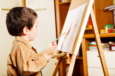 Kid painting clipart