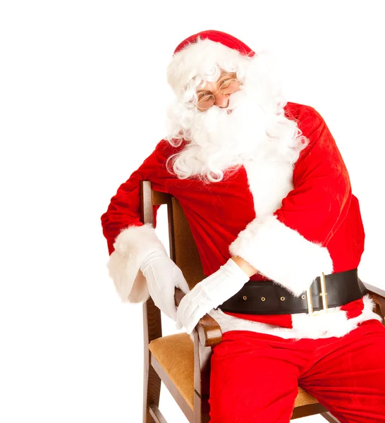 圣诞老人在椅子 — 图库照片