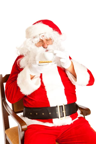 Santa Claus with coffe cup — Stock Photo, Image