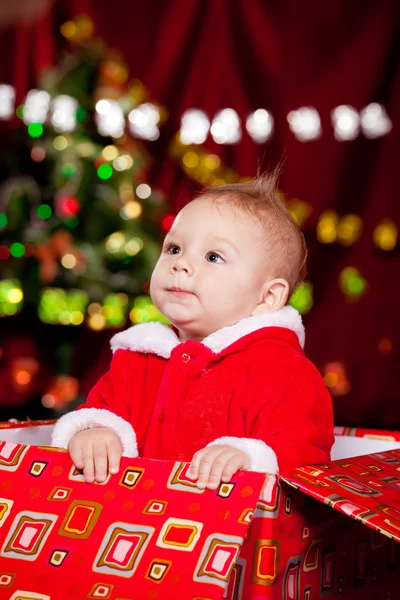 Toddler in Christmas costume — Stock Photo, Image