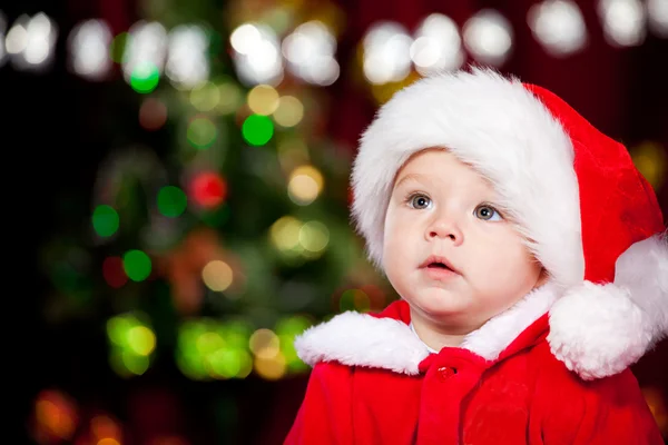Toddler in Santa hat — Stock Photo, Image