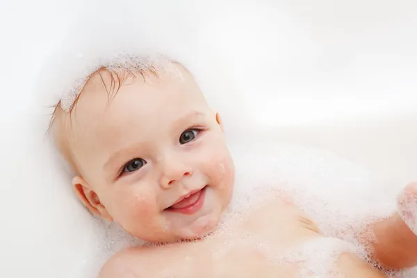 お風呂の赤ちゃん ストック画像