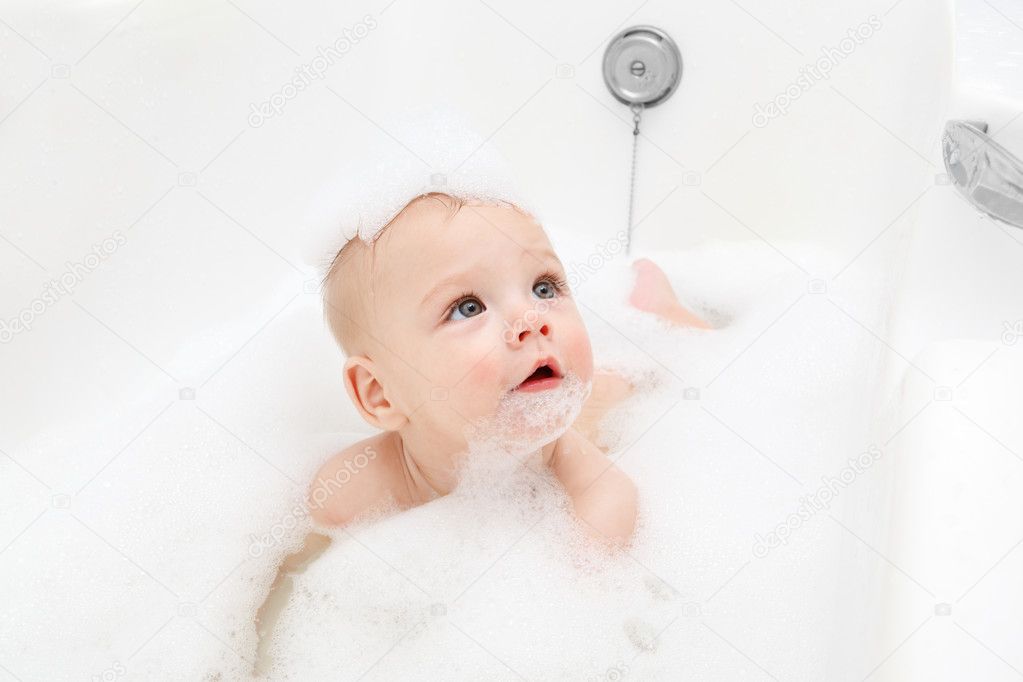 Baby in bath