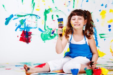 Painting girl clipart