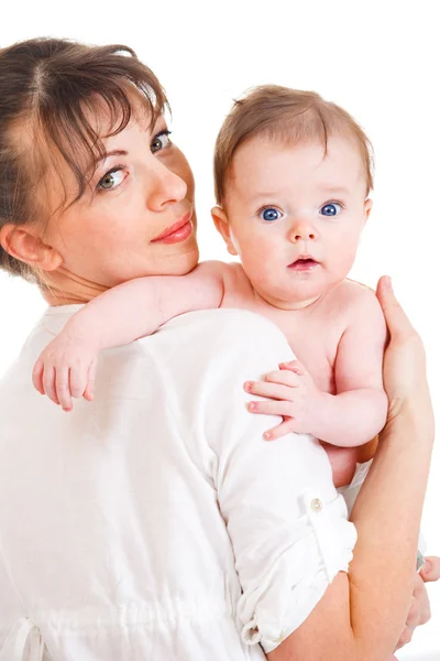 Mother holding baby son — Stock Photo, Image