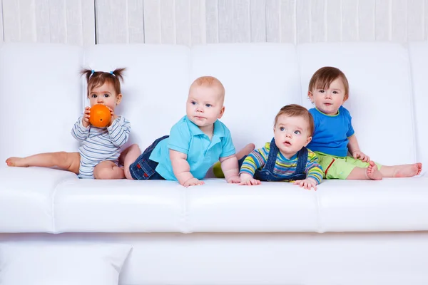 Four baby friends — Stock Photo, Image