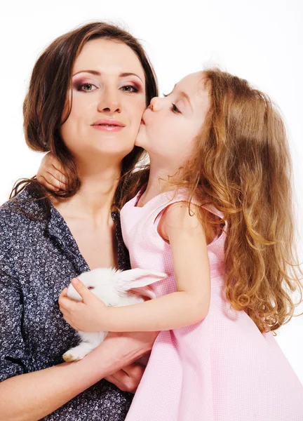 stock image Woman and curly girl