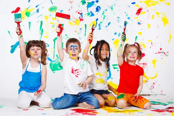 Friends painting — Stock Photo, Image