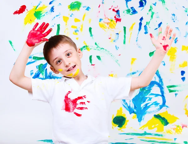 Boy painted — Stock Photo, Image