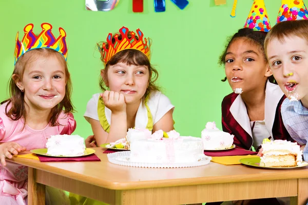 Taart eten wedstrijd — Stockfoto