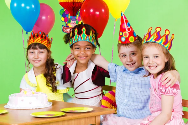 Friends at the birthday party — Stock Photo, Image
