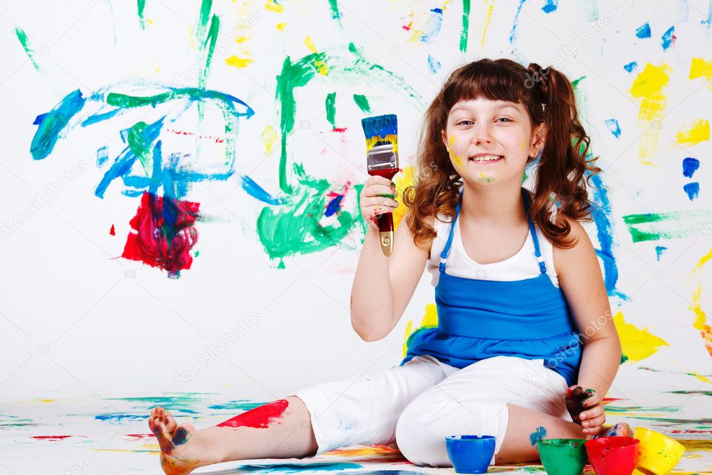 Painting girl